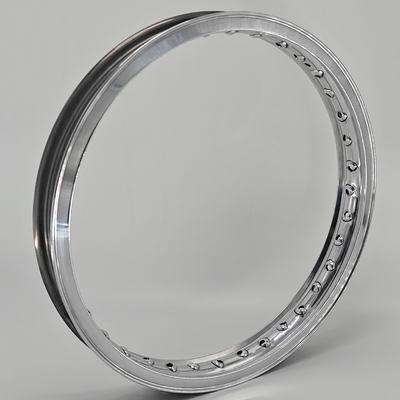 Polished 7116 Alloy Motorcycle Rims H 2.50-19&quot; 36HOLES 40HOLES Akront Style Valanced