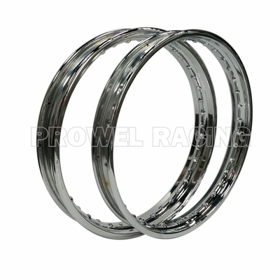 Silver Steel Motorcycle Chroming Wheel Rim 32 Holes Superior Performance