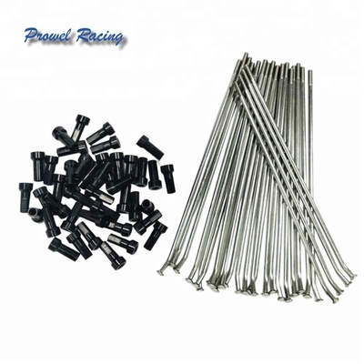 Motorcycle Parts Colored Carbon Steel Spokes and Nipples with Stainless Steel Material