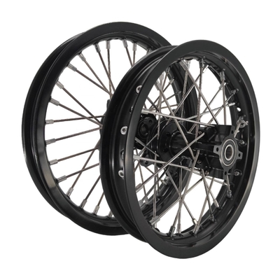 Perfect Replacement Pitbike Kid's Wheels Set for KTM 65 SX 2002-2024 Silver Black