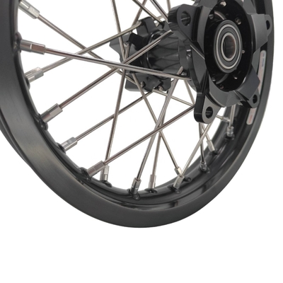Perfect Replacement Pitbike Kid's Wheels Set for KTM 65 SX 2002-2024 Silver Black