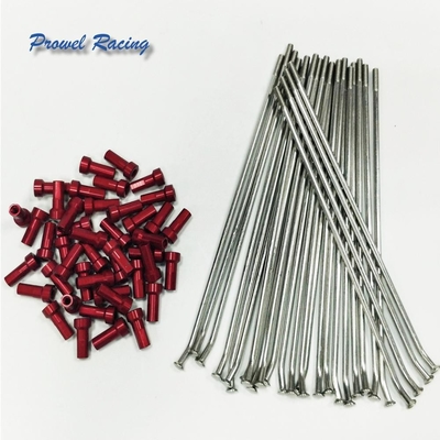 Stainless Steel Spokes and Gold Alloy Nipples for Motorcycle Repair/Replacement