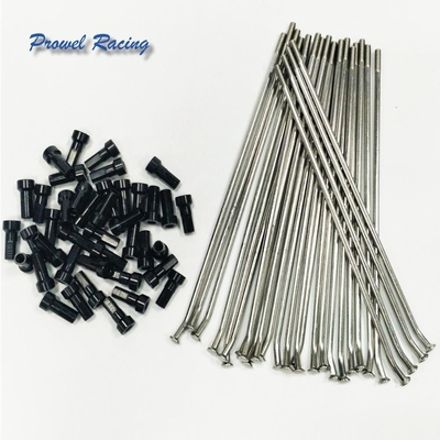 Stainless Steel Spokes and Gold Alloy Nipples for Motorcycle Repair/Replacement