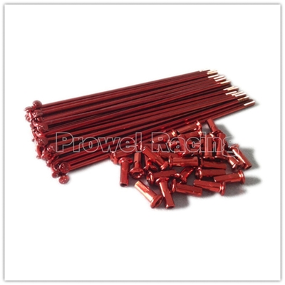 Motorcycle Stainless Steel Spokes and Blue Alloy Nipples for Optimal Functionality