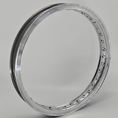 Polished Akront Style Valanced Alloy Motorcycle Rims 18&quot; 19&quot; 21&quot; with Polished Finish