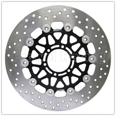 Motorcycle Floating Brake Disc in Black Color with Polish and Anodizing Treatment