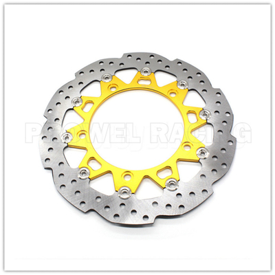 Motorcycle Floating Brake Disc in Black Color with Polish and Anodizing Treatment