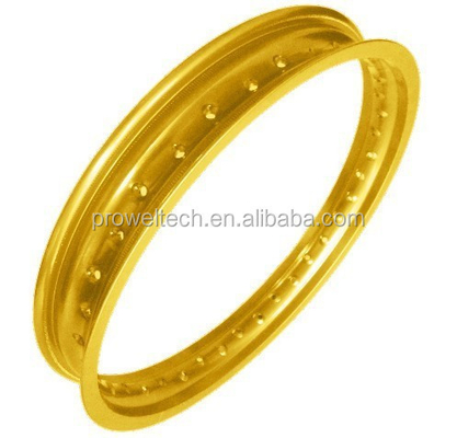 Polishing Yellow 36 Holes Red Alloy Motorcycle Rims Wheel Rims with Yellow Polishing