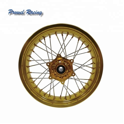 Supermoto 17 inch Aluminium Alloy Motorcycle Spoke Wheels Sets with Aluminum 6061 T6