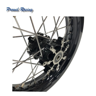 Customized Aluminum 6061 T6 Black Motorcycle Wheel Set 1.85x14 for Off-Road Bike