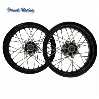 Customized Aluminum 6061 T6 Black Motorcycle Wheel Set 1.85x14 for Off-Road Bike