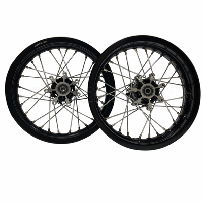 Black Aluminum Motorcycle Wheel Rim Set for KX 65 Front Rim Size 1.60x14 Long-Lasting