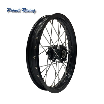 Black Rim 1.60x14'' Motorcycle Alloy Wheels for Pitbikes Aluminum 6161-T6 Material
