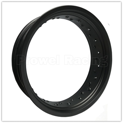 BLACK 7116 T6 MT 3.50 X 17&quot; Supermoto Alloy Wheel Rims Upgrade Your CRF's Performance