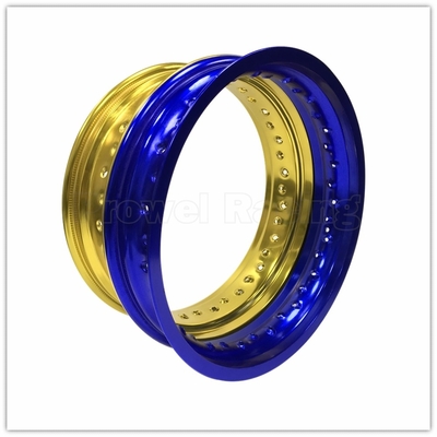 Supermoto Motorcycle Aluminum Alloy Wheel Rims in Gold Paint for MT 2.50-17 Sale