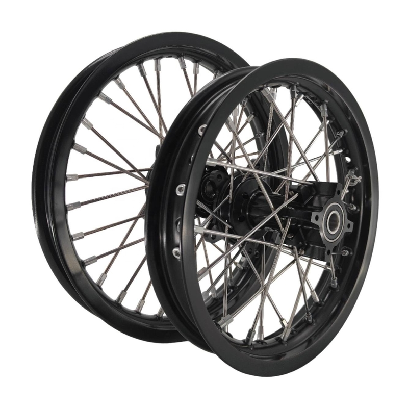 Perfect Replacement Pitbike Kid's Wheels Set for KTM 65 SX 2002-2024 Silver Black