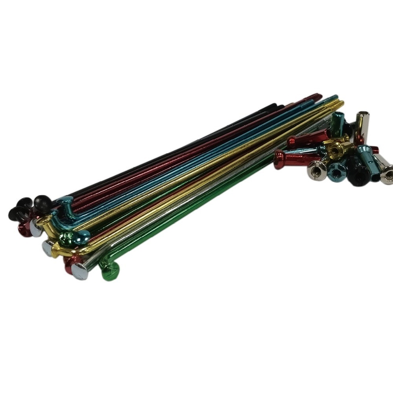 Replace/Repair Purpose 8G 9G 10G Colored Motorcycle Carbon Steel Spoke Kit with Nipples