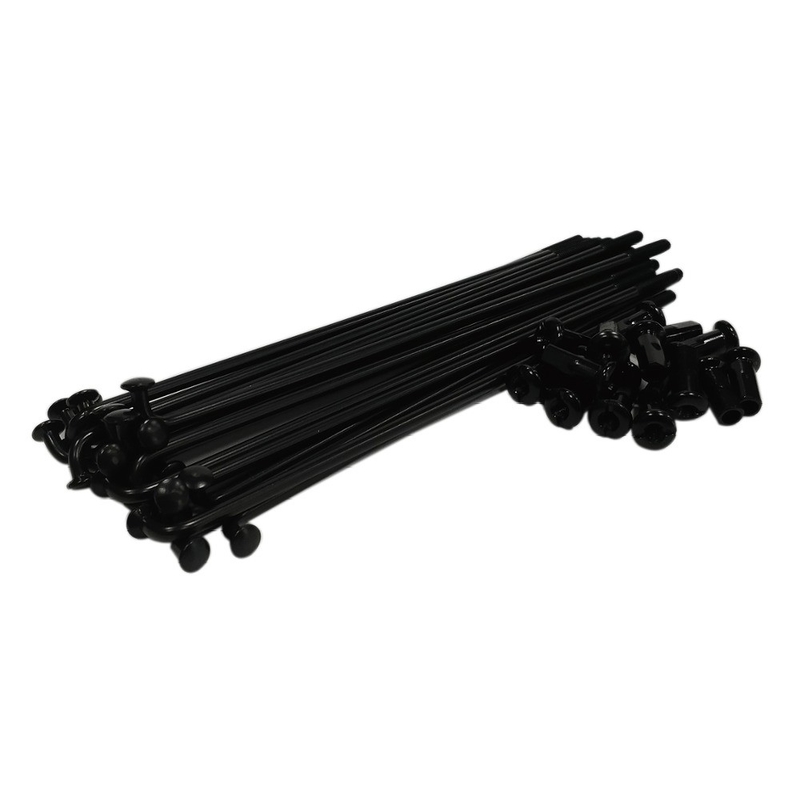 Black Plated Brass Spokes and Nipples for 8G 9G 10G Motorcycle Carbon Steel Spoke Kit