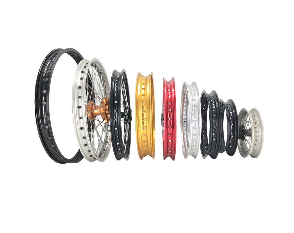 10 12 14 16 17 18 19 21 23 inch Motorcycle Wheels with Anodization and Customized Logo