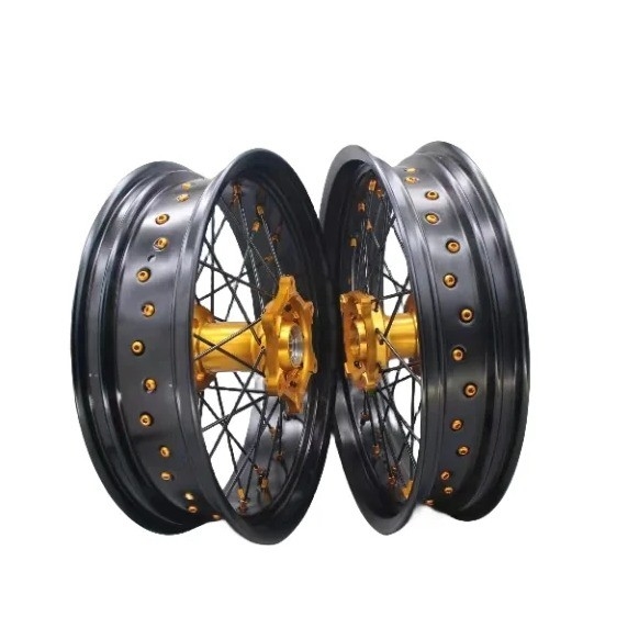 17" Aluminum Alloy 7S-T6 Motorcycle Wheels Customizable Colors