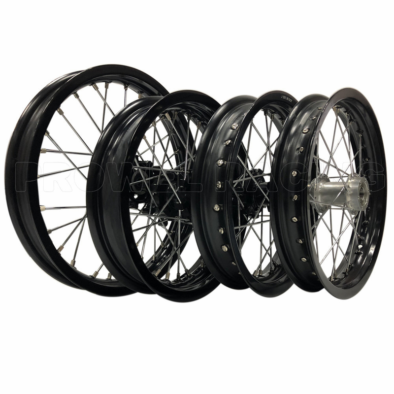 Top-Notch Rear Rim Size 1.85X12 Black Pit Bike Motorcycle Spoke Wheel Sets for CRF150