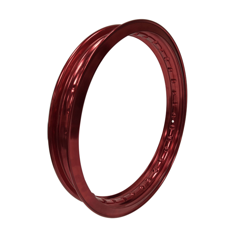 Vintage Bikes Red 1.85-18&quot; Akront Style Valanced Alloy Motorcycle Rims 6061 Material